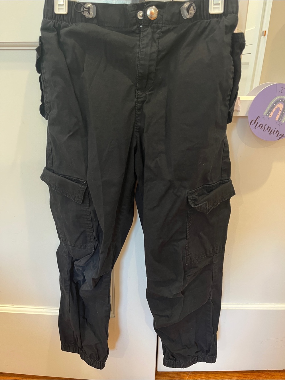 United Colors Of Benetton Black Cargo Jogger Pants